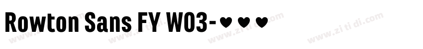 Rowton Sans FY W03字体转换